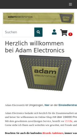Vorschau der mobilen Webseite www.adams.ch, Adam Electronics, Schindellegi