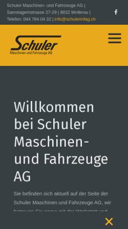 Vorschau der mobilen Webseite www.schuler-landmaschinen.ch, Schuler Landmaschinen