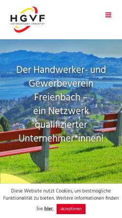 Vorschau der mobilen Webseite www.hgvf.ch, Handwerker- und Gewerbeverein