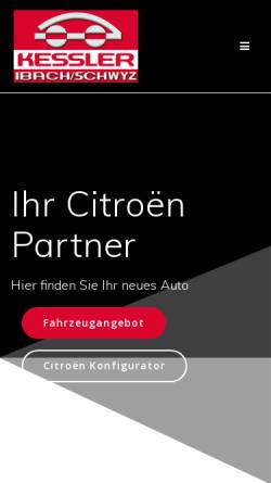 Vorschau der mobilen Webseite www.garage-kessler.ch, Autoelektro - Autogarage in Ibach