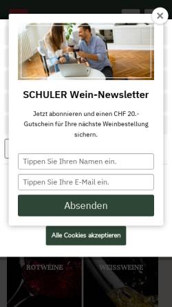 Vorschau der mobilen Webseite www.schuler.ch, Schuler Weine