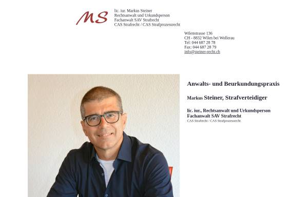 Vorschau von www.steiner-recht.ch, Rechtsanwalt Markus Steiner
