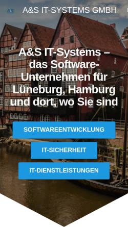 Vorschau der mobilen Webseite software-as.de, A&S IT-Systems GmbH