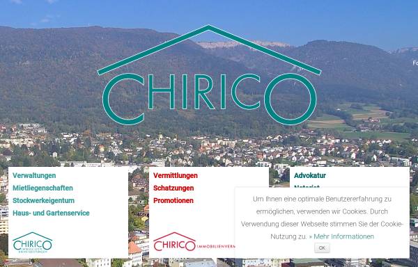 Vorschau von www.chiricoimmobilien.ch, Chirico Immobilien-Dienstleistungen GmbH