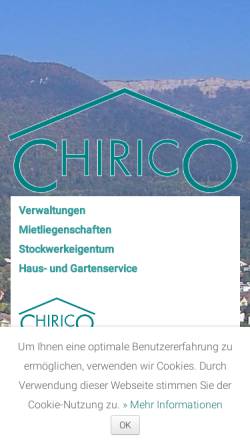 Vorschau der mobilen Webseite www.chiricoimmobilien.ch, Chirico Immobilien-Dienstleistungen GmbH