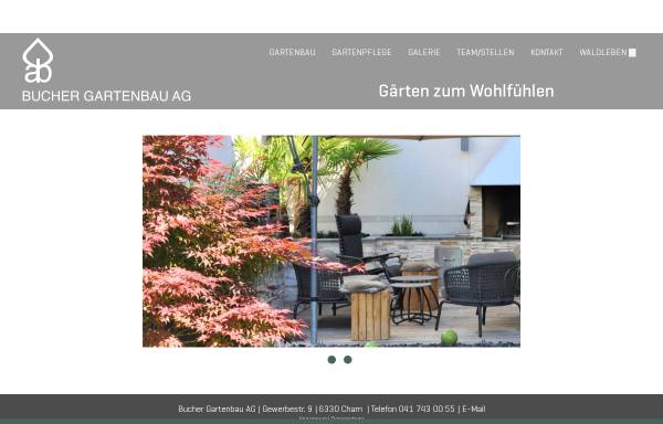 Vorschau von www.bucher-gartenbau.ch, Bucher Gartenbau AG
