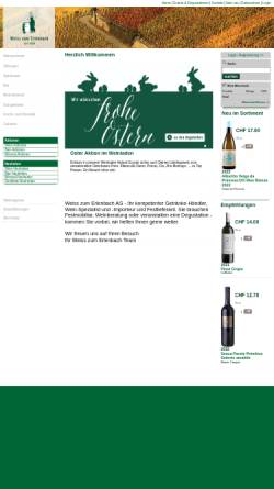 Vorschau der mobilen Webseite www.weiss-getraenke.ch, Weiss zum Erlenbach AG, Getränke