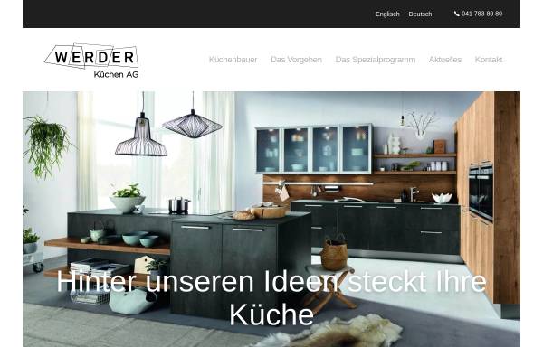 Vorschau von www.werder-kuechen.ch, Werder Küchen Design