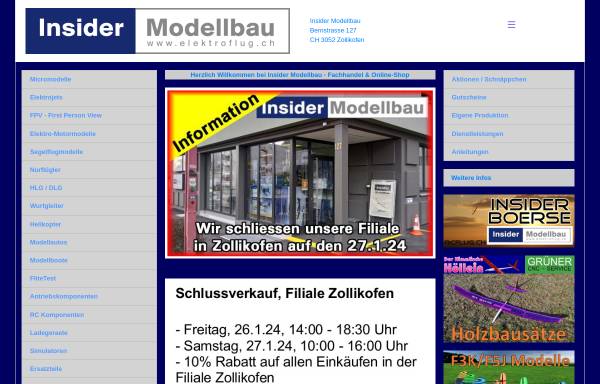 Vorschau von www.insider-modellbau.ch, Insider-Modellbau, Zollikofen