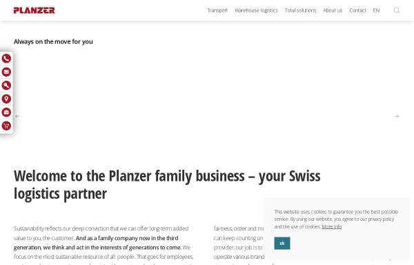Vorschau von www.planzer.ch, Planzer Transport AG