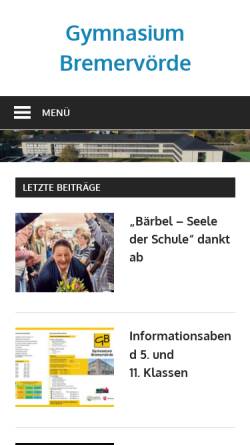 Vorschau der mobilen Webseite www.gymbrv.de, Gymnasium Bremervörde
