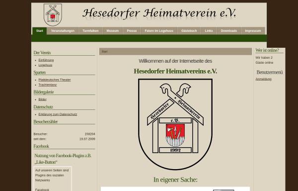 Vorschau von www.heimatverein-hesedorf.de, Hesedorfer Heimatverein e.V.