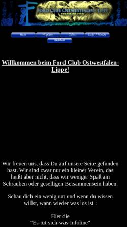 Vorschau der mobilen Webseite www.ford-club-owl.de, Ford Club OWL