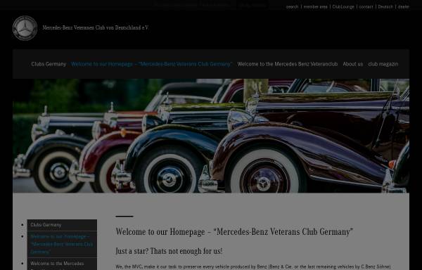 Vorschau von www.mvconline.de, Mercedes-Benz-Veteranenclub e.V