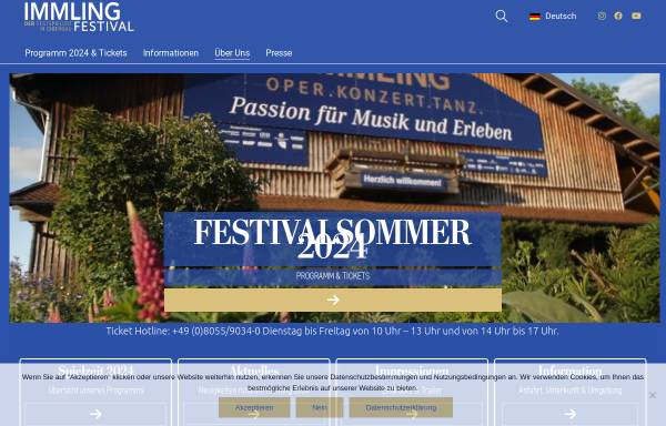 Vorschau von www.immling-musikfestival.de, Chiemgau, Musikfestival