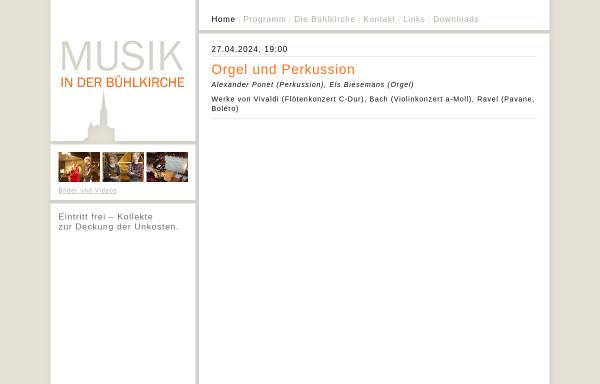 Vorschau von www.buehlkirche.ch, Musik in der Bühlkirche