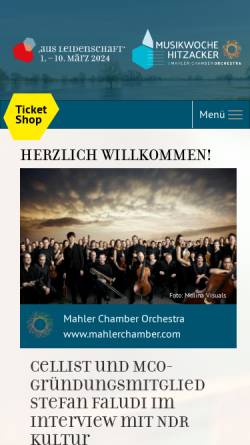Vorschau der mobilen Webseite www.musikwoche-hitzacker.de, Musikwoche Hitzacker