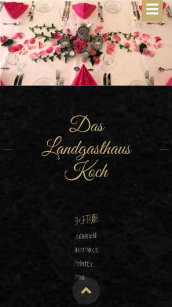 Vorschau der mobilen Webseite landgasthauskoch.de, Landgasthaus Koch