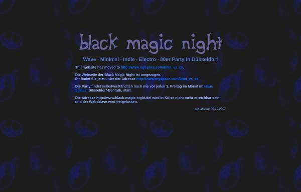 Vorschau von www.black-magic-night.de, Black Magic Night