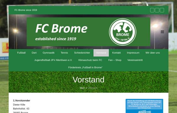 Vorschau von fc-brome.de, FC Brome von 1919 e.V.