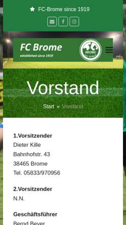 Vorschau der mobilen Webseite fc-brome.de, FC Brome von 1919 e.V.