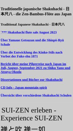 Vorschau der mobilen Webseite www.shakuhachi.de, Shakuhachi