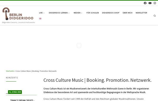 Vorschau von www.cross-culture-music.de, Cross Culture Music