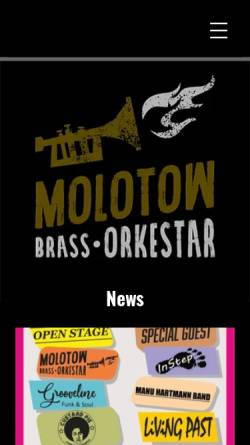 Vorschau der mobilen Webseite www.brassorkestar.ch, Molotow Brass Orkestar