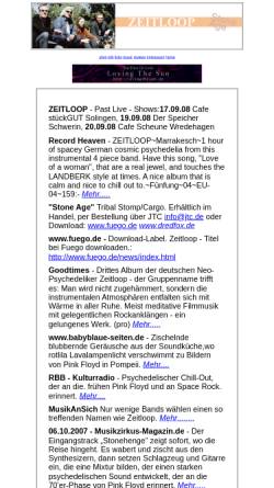 Vorschau der mobilen Webseite www.zeitloop.de, Zeitloop