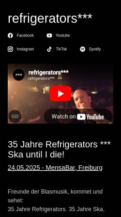 Vorschau der mobilen Webseite www.refrigerators.de, The Refrigerators