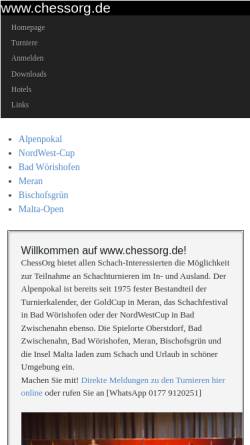 Vorschau der mobilen Webseite www.chessorg.de, ChessOrg