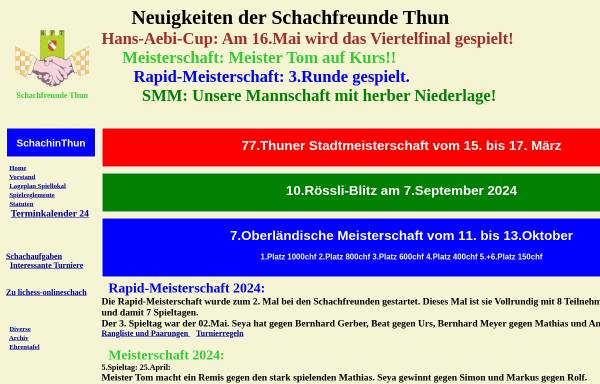 Vorschau von www.schachfreundethun.ch, Schachfreunde Thun