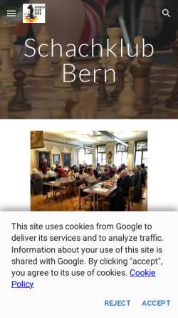 Vorschau der mobilen Webseite www.sk-bern.ch, Schachklub Bern