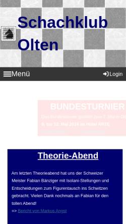 Vorschau der mobilen Webseite www.skolten.ch, Schachklub Olten