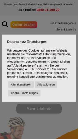 Vorschau der mobilen Webseite www.freeway-kurier.de, Freeway Kurierservice