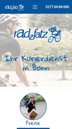 Vorschau der mobilen Webseite www.radzfatz.de, Radzfatz