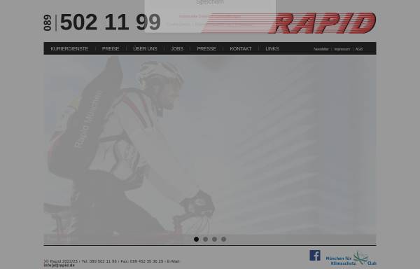 Vorschau von www.rapid.de, RAPID Kurierdienste Steimer & Partner oHG