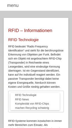 Vorschau der mobilen Webseite www.rfid-basis.de, rfid-basis