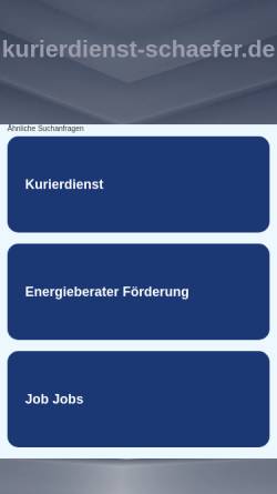 Vorschau der mobilen Webseite www.kurierdienst-schaefer.de, Kurierdienst Schaefer
