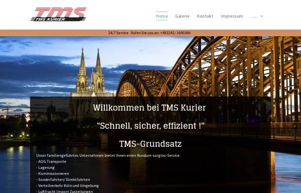 Vorschau von www.tms-kurier.de, TMS Kurier Kleintransporte GbR