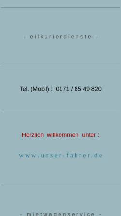 Vorschau der mobilen Webseite www.unser-fahrer.de, Wischnewski, Matthias
