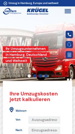 Vorschau der mobilen Webseite www.umzug-hamburg.de, Möbeltransporte Herbert Thede