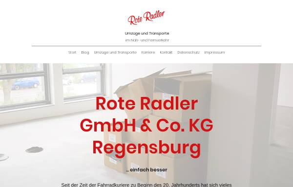 Vorschau von www.rote-radler-regensburg.de, Rote Radler GmbH & Co. KG