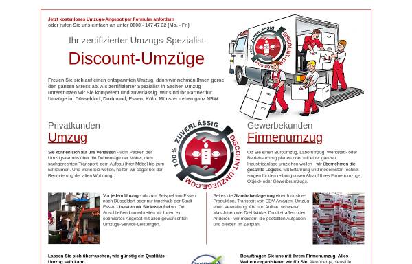 Vorschau von www.discount-umzuege.com, Discount Umzüge GmbH