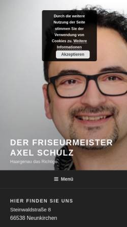 Vorschau der mobilen Webseite www.derfriseurmeister.de, Der Friseurmeister Axel Schulz