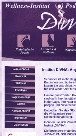 Vorschau der mobilen Webseite www.podologie-divna.de, Institut Divna Podologische Praxis Snjezana Topalovic-Schuh