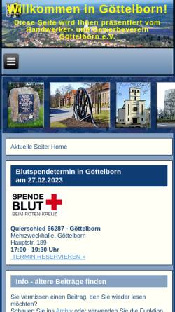 Vorschau der mobilen Webseite www.goettelborn.de, Göttelborn