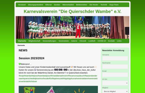 Vorschau von quierschderwambe.de, KV Karnevalsverein Die Quierschder Wambe e.V.