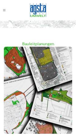 Vorschau der mobilen Webseite www.agsta.de, Agsta Umwelt Arbeitsgruppe Stadt- und Umweltplanung GmbH