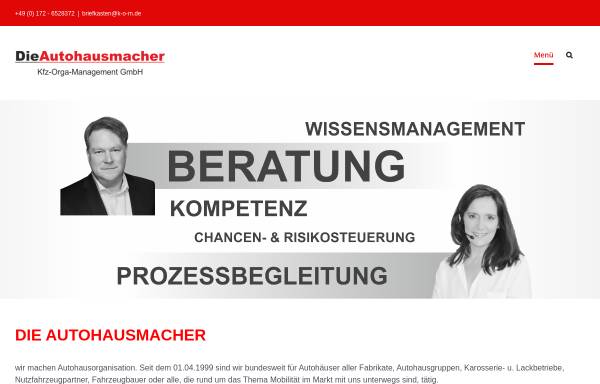 Vorschau von www.k-o-m.de, Kfz-Orga-Management GmbH